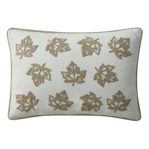 My Texas House Maple Leaf Pillow Cover White Pepper Fall Embroidered Walmart